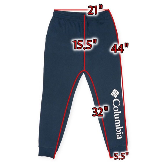 Columbia Mens CSC Logo Fleece Jogger II Size XXL Navy/White - Picture 2 of 11